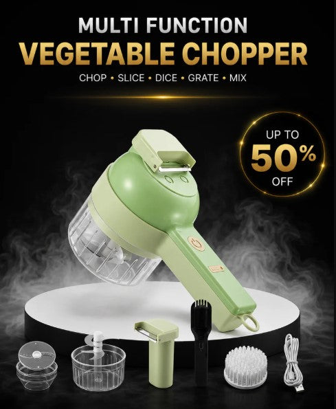 Portable Electric Food Chopper & Vegetable Cutter – USB Rechargeable Kitchen Helper