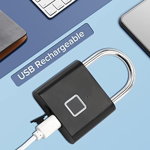 Smart Fingerprint Padlock – USB Rechargeable Keyless Biometric Security Lock