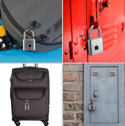 Smart Fingerprint Padlock – USB Rechargeable Keyless Biometric Security Lock
